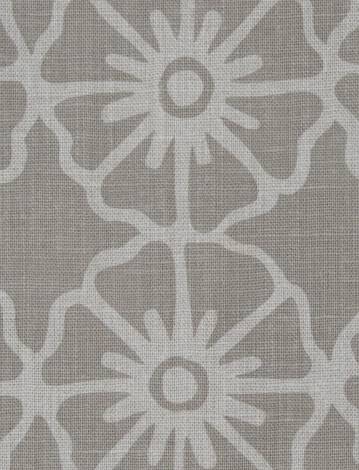 Hand-Printed Linen Pinwheel Hand-Printed Linen Soft Grey